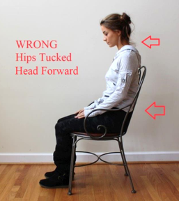 Incorrect sitting posture