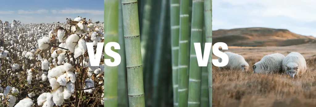 Cotton vs Bamboo vs Merino wool clothing